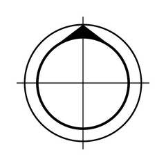 Architectural north arrow and compass outline vector