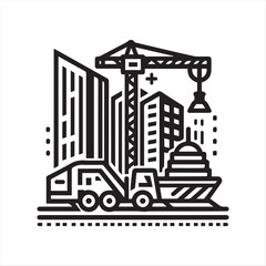 editable construction logo vector
