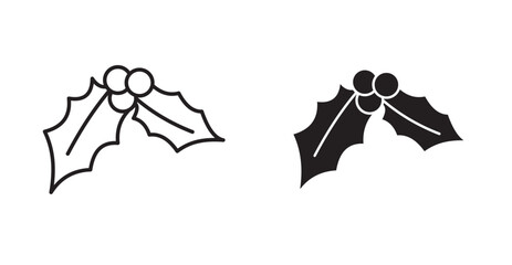 Christmas holly berry icon