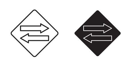 Two way traffic sign