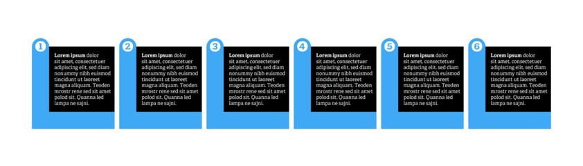 Very simply infographic design with 6 options or steps. Infographics for business concept.