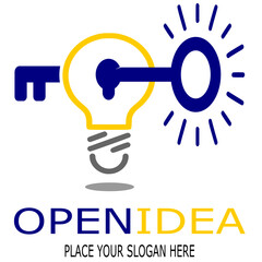 Key open idea logo template design 