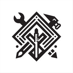 editable construction logo vector