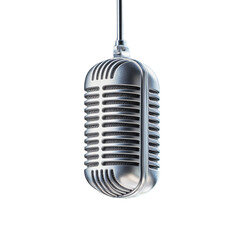 Vintage Microphone: A Timeless Symbol of Voice and Communication on Black Backdrop