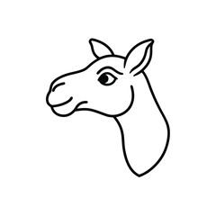 Camel Head Outline Sketch