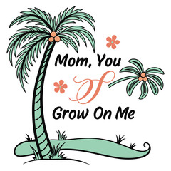 Mom loves art and illustrator eps 10 isolated on white backgroun