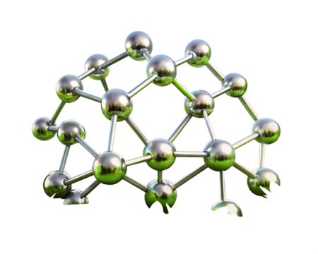 molecule 3d render isolated on white background. Transparent PNG file available with high quality.