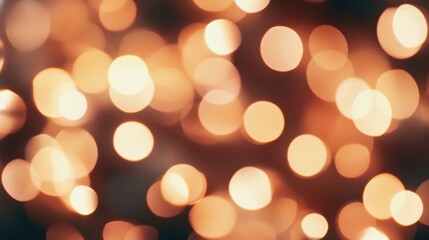 Obraz premium Soft Glowing Bokeh Lights Background with Warm Tones and Depth