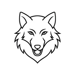 Howling Wolf Face Outline