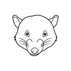 Mole Head Outline Sketch