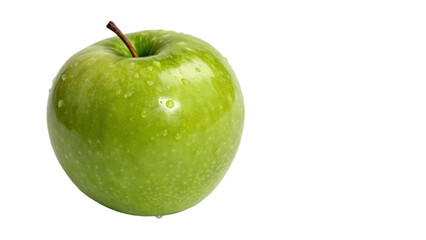 Green apple isolated on a transparent background
