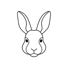 Rabbit Head Outline Drawing