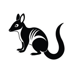 Numbat termite-eating marsupial from Australia silhouette vector image on white background