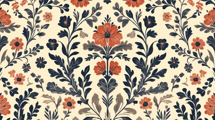 Floral damask pattern