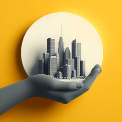 3D Illustration of Urban Planning and Smart City Concep