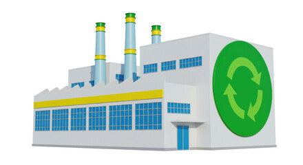 Obraz premium Isolated Recycling Factory