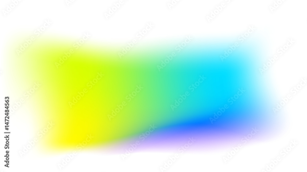 Poster abstract blurry gradient shape. blue and green mesh fluid liquid element. soft light blob with aura 