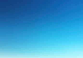 A serene, expansive gradient of sky, transitioning from deep azure blue at the top to a lighter, almost white hue at the horizon, perfect for backgrounds and design projects. : Generative AI