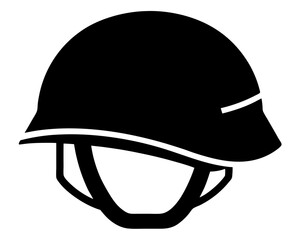 Military Helmet Icon Black Silhouette Graphic Design, Military Helmet Silhouette Vector
