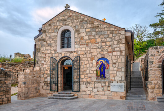 St. Petka Chapel, a Serbian Orthodox church located at the pathway connecting the upper and the lower town of the Belgrade Fortress complex, in Belgrade, Serbia. 