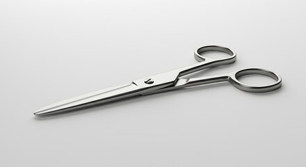 Obraz premium Stainless Steel Scissors on White