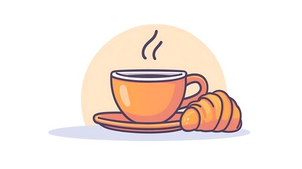 Coffee and Croissant Breakfast.