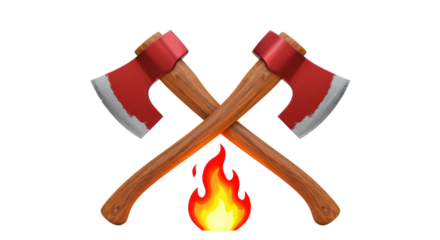 Isolated Firefighter Axes