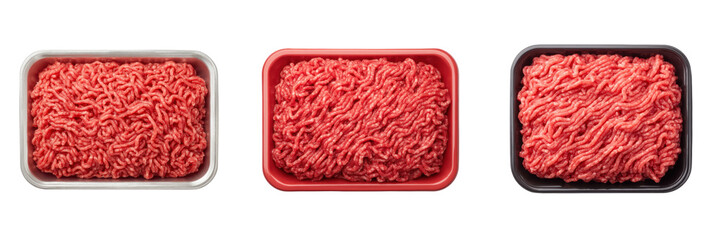 Fresh Ground Beef Isolated on a Transparent Background