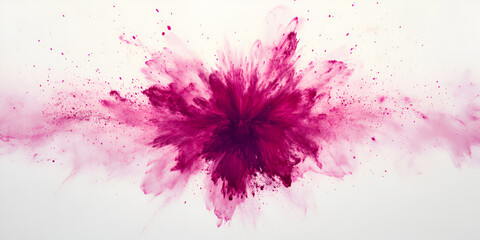 Purple and Pink Paint Splash on White Background

