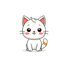 Cute Little White Cat