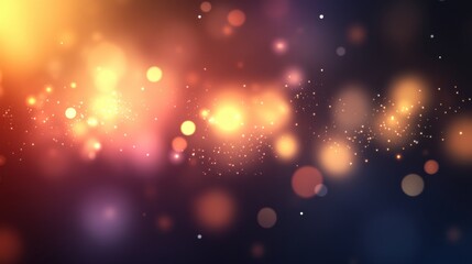 Colorful Bokeh Effect With Glowing Lights And Soft Background