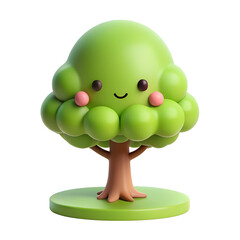 Fototapeta premium green apple tree isolated on white background. Transparent PNG file available with high quality.