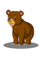 brown bear cartoon, vector, cartoon animal, animal, bear, vector design