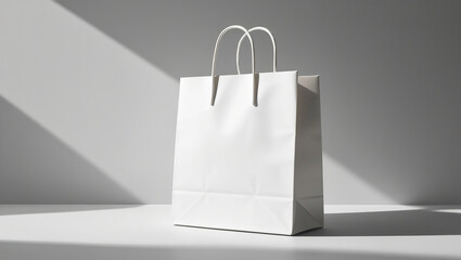 white shopping bag mokup