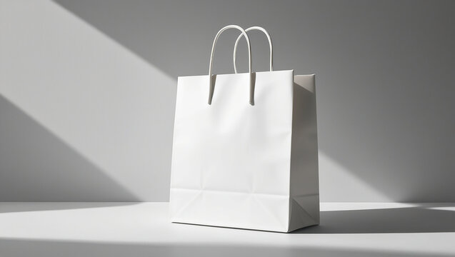 white shopping bag mokup