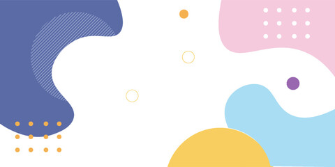 Abstract memphis background. Fluid shapes composition. Eps10 vector