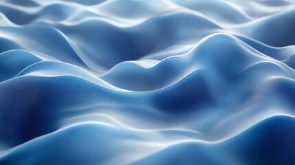 Serene blue waves surface, abstract texture and smooth, flowing shapes