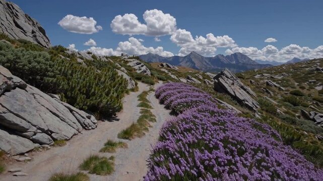 path in hte mountains