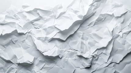 Obraz premium Crumpled White Paper Texture Background