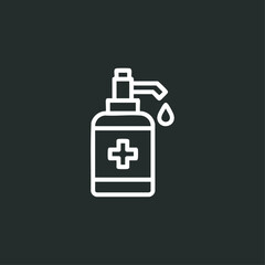 Obraz premium Sanitizer icon logo flat vector design