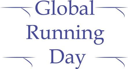 Global Running Day Banner with Abstract Runner Icons