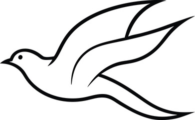 vector illustration of a bird in flight