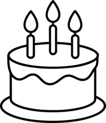 birthday cake vector illustration