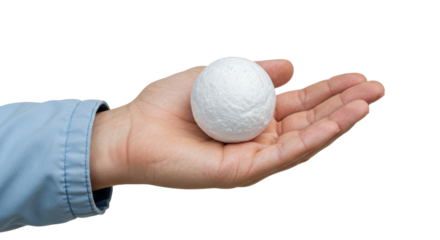 Isolated Snowball in Hand