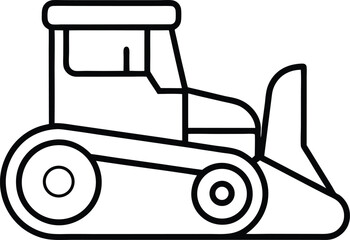 truck bulldozer  vector illustration