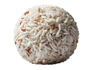 Home-cooked rice balls close-up food photography in the kitchen. Isolated on transparent background, png.