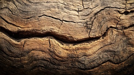 Detailed close up of natural wood grain and texture