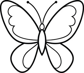 black butterfly isolated on white