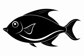 surgeonfish sihouette black vector