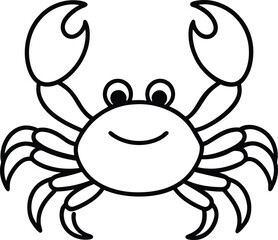 vector illustration of a cartoon crab